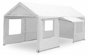 Tendostruttura Garage 3x6m con Tetto e Teli Laterali Bianco