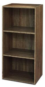 Libreria 3 ripiani 40x29x89 cm in Legno Noce