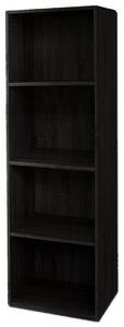 Libreria 4 ripiani 40x29x132 cm in Legno Wengè