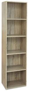 Libreria 5 ripiani 40x29x172 cm in Legno Rovere