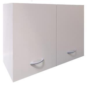 Pensile Scolapiatti da Cucina 2 Ante 80x33x60 cm in Legno Bianco