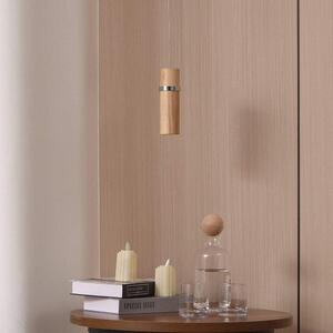 Lucande - Nojus LED Lampada a Sospensione Wood/Chrome Lucande