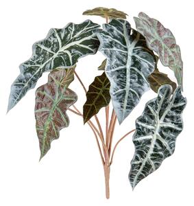 Set 3 Alocasia con 9 Foglie Artificiali Altezza 43 cm Verde