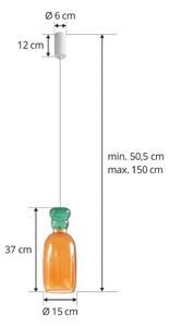 Lucande - Fay LED Lampada a Sospensione Orange/Green Lucande