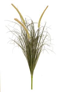 Set 3 Pianta Pennisetum Artificiale con Fiori 70 cm Verde