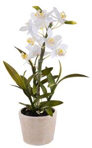 Orchidea Artificiali con Vaso Altezza 43 cm Bianco