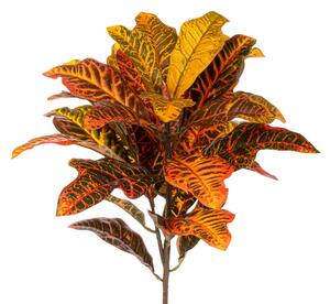 Set 2 Croton Pianta Artificiale Altezza 60 cm Arancio