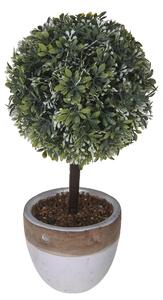 Set 3 Topiary Maggiorana Artificiale Altezza 26 cm Grigio
