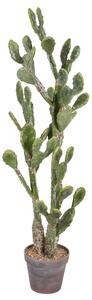 Cactus Opunthia Artificiale con Vaso Altezza 130 cm