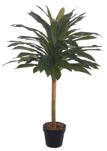 Dracaena Artificiale in Vaso con 63 Foglie Altezza 100 cm