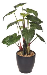 Anthirium Artificiale con Vaso Altezza 56 cm