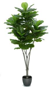 Pianta Artificiale Ficus Lyrata H160 cm con Vaso Verde