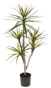 Pianta Artificiale di Yucca in Vaso con 5 Diramazioni Altezza 116 cm Verde
