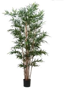 Bamboo Royal Artificiale a 7 Diramazioni con Vaso Altezza 210 cm Verde