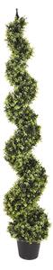Bossolo Artificiale Spirale con Vaso Altezza 180 cm Verde