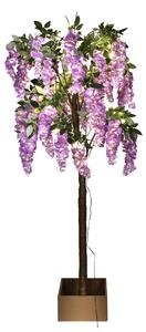 Glicine Artificiale ad Uso interno con Led Altezza 170 cm Viola
