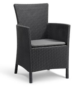 Poltrona da Giardino 62x60x89 cm in Resina Keter Iowa Dining Chari Antracite