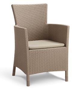 Poltrona da Giardino 62x60x89 cm in Resina Keter Iowa Dining Chari Cappuccino