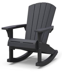 Poltrona Dondolo da Giardino 80,5x92x100,5 cm in Resina Keter Rocking Adirondack Antracite