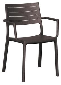 Sedia da Giardino 60x53x81 cm con Braccioli Keter Metaline Bronzo