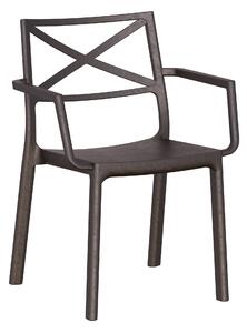 Sedia da Giardino 60x53x81 cm con Braccioli Keter Metalix Bronzo