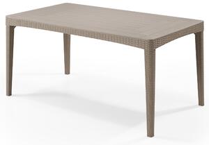 Tavolo da Giardino 160x90x74 cm in Resina Keter Girona Cappuccino