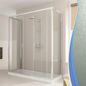 Box Doccia Rettangolare 3 Lati 2 Ante Scorrevoli In Cristallo H198 Fosterberg Viborg Trio 70x120xH198 cm