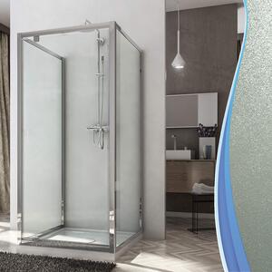 Box Doccia 3 Lati 1 Anta Battente In Cristallo Opaco 6mm H185 Fosterberg Koge Trio 70x70x70xH185 cm