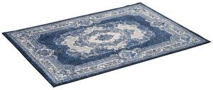 Tappeto Moderno per Interni 200x140 cm in Poliestere Effetto Vellutato Blu