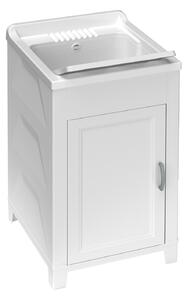 Mobile Lavatoio 45x50x85 cm 1 Anta in Resina Bianco