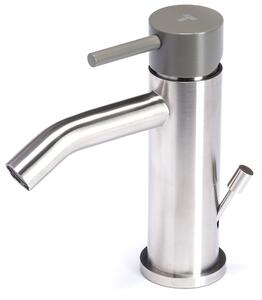 Rubinetto Miscelatore Monocomando Bidet in Acciaio Inox Maniglia Antracite