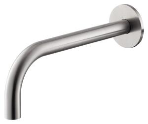 Bocca Erogazione a Parete Lavabo da 210 mm in Acciaio Inox Satinato Nilo