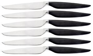 Set 6 Coltelli da Tavola Lama Liscia in PVD e Acciaio Inox Magnolia Nero