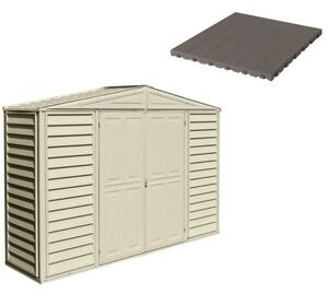 Pavimento per Casetta Box da Giardino 320x81x233 cm in Plastica Grigio