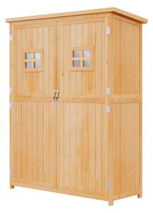 Casetta Box da Giardino 127,5x50x164 cm in Legno Naturale