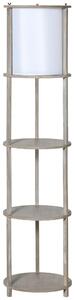 Lampada da Terra 3 Ripiani 35x35x154 cm E27 in Legno e PVC