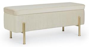Panca Fondo Letto 2 Posti 110x42x42 cm con Vano Contenitore Irina Naturale
