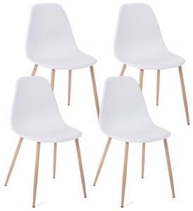 Set 4 Sedie 53x46x82 cm in Polipropilene Bianco