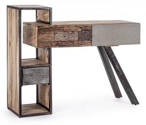 Consolle Manchester 118x35x95 cm in Acciaio e Legno