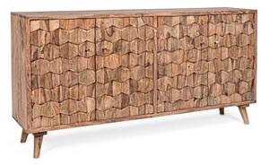 Credenza 4 Ante 177x40x90 cm in Legno Marrone