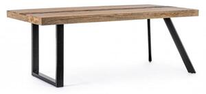 Tavolo da Pranzo 200x100x77 cm in Acciaio e Legno