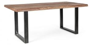 Tavolo da Pranzo 180x90x77 cm in Acciaio e Legno