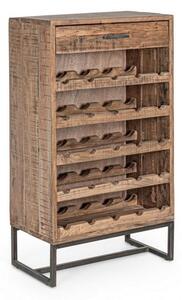 Mobile Cantinetta Portabottiglie 1 Cassetto 60x32x107 cm in Legno