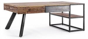 Tavolino Basso 2 Cassetti 118x70x45 cm in Legno