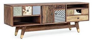 Mobile TV 2 Ante 3 Cassetti 140x40x48 cm in Legno