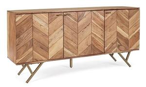 Credenza 3 Ante 160x40x76 cm in Legno Marrone