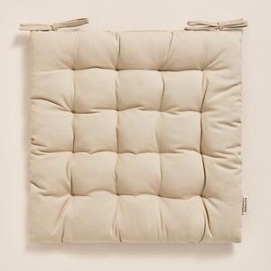 Cuscino per sedia in cotone d'artista beige 40x40 cm