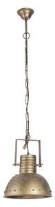Lampadario Arlington 1 Luce Ø31x168 cm E27 in Legno e Acciaio Ottonato