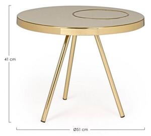 Tavolino Basso Ø51x41 cm in Acciaio