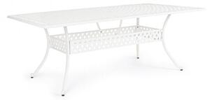 Tavolo da Giardino 213x107x73 cm in Alluminio Bianco